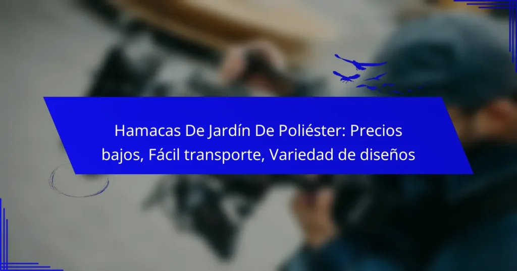 Hamacas De Jardín De Poliéster: Precios bajos, Fácil transporte, Variedad de diseños