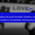 Muebles De Jardín De Ratán Sintético: Estilo moderno, Durabilidad, Fácil limpieza